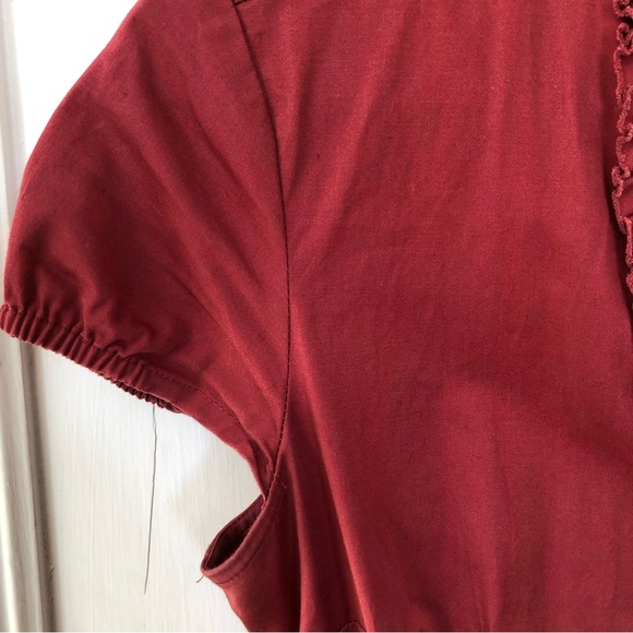 H&M Coral Button-Up Shirt Dress Medium - Picture 5 of 6